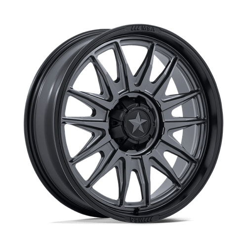 MSA Offroad Wheels M55 COMMANDER UTV MATTE GUNMETAL W/ MATTE BLACK LIP