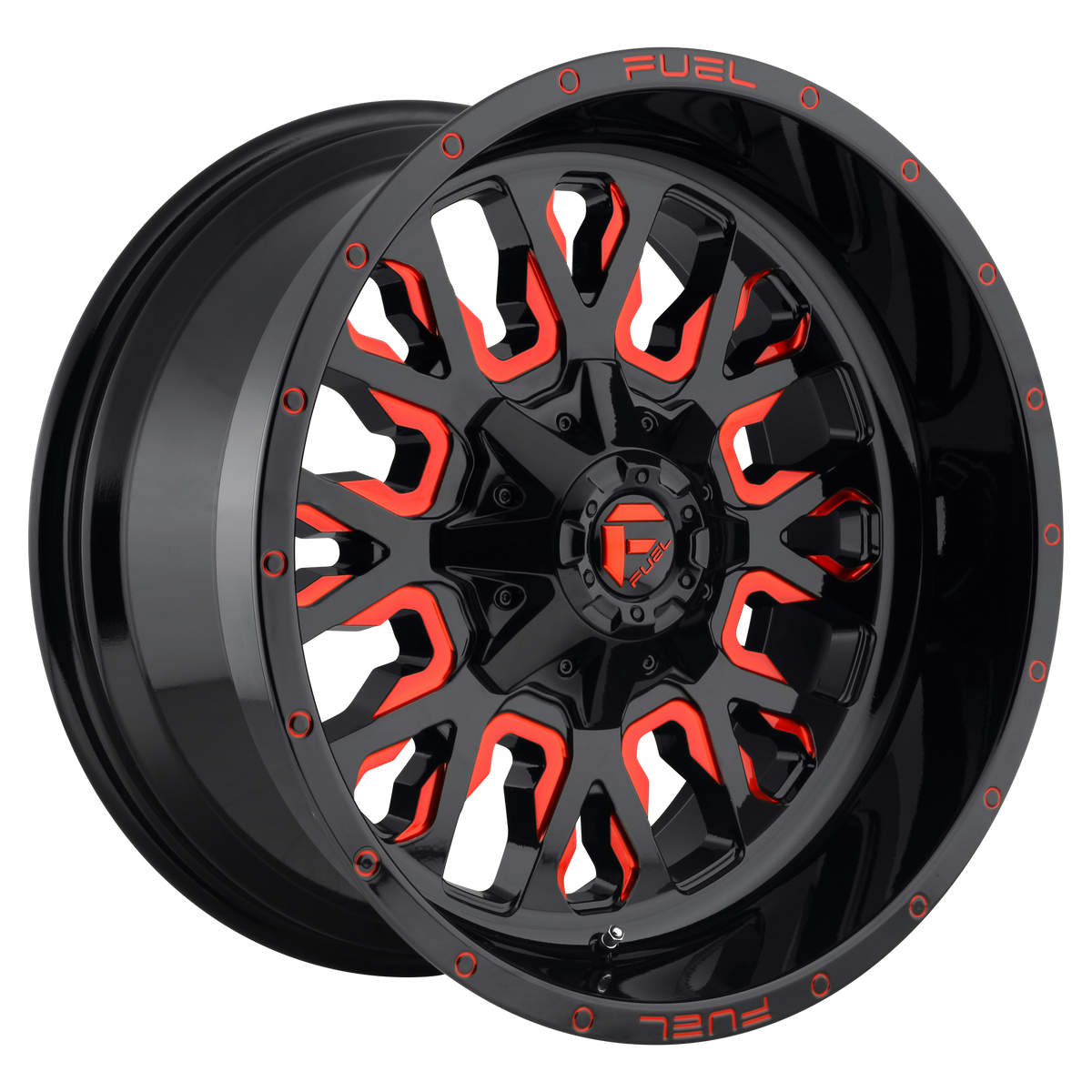 Fuel 1PC D612 STROKE GLOSS BLACK W/ RED TINT