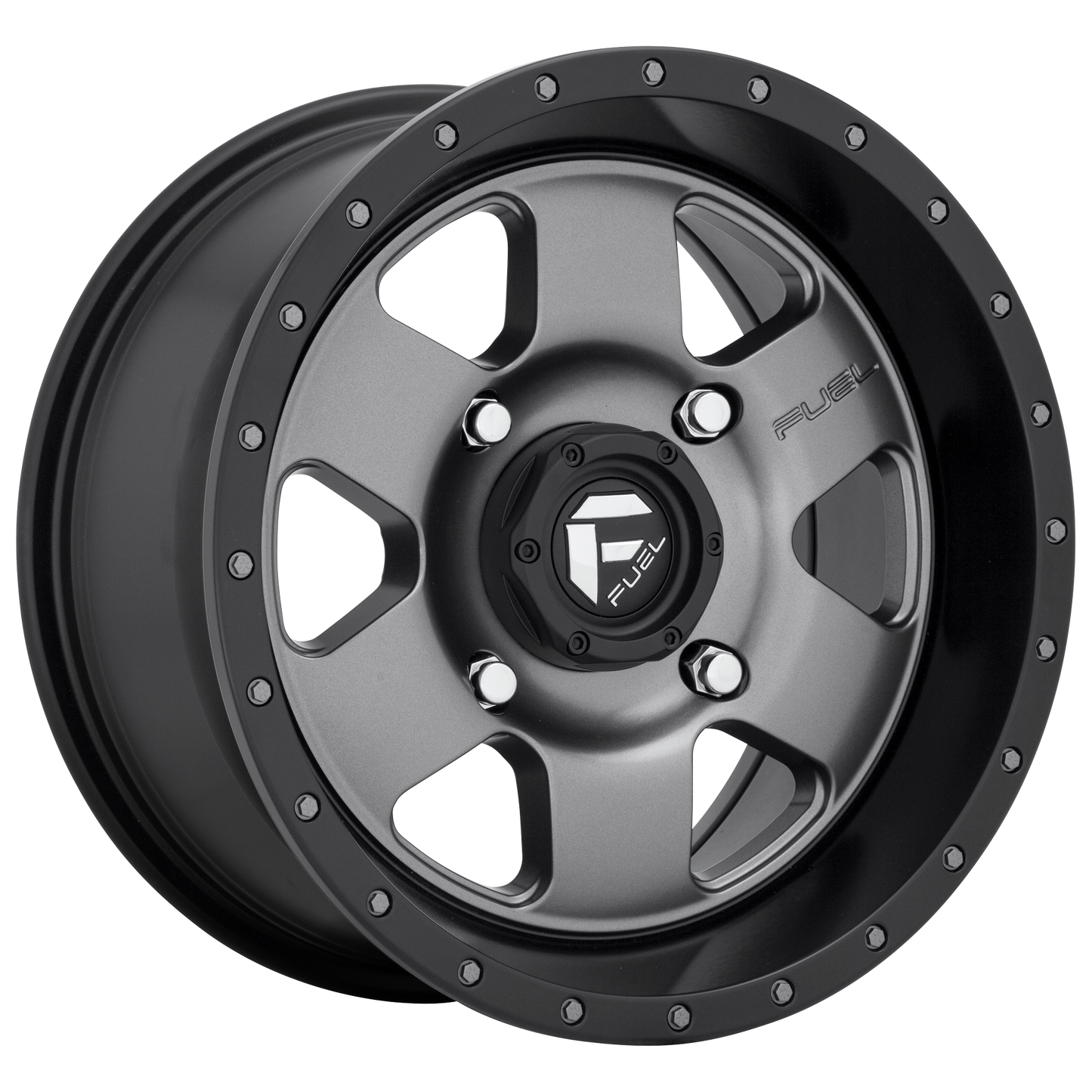 Fuel 1PC D619 PODIUM MATTE GUNMETAL BLACK BEAD RING
