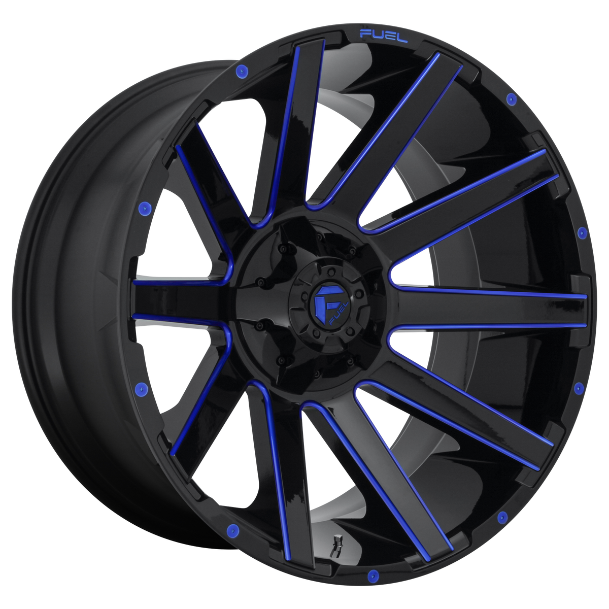 Fuel 1PC D644 CONTRA GLOSS BLACK W/ BLUE TINT