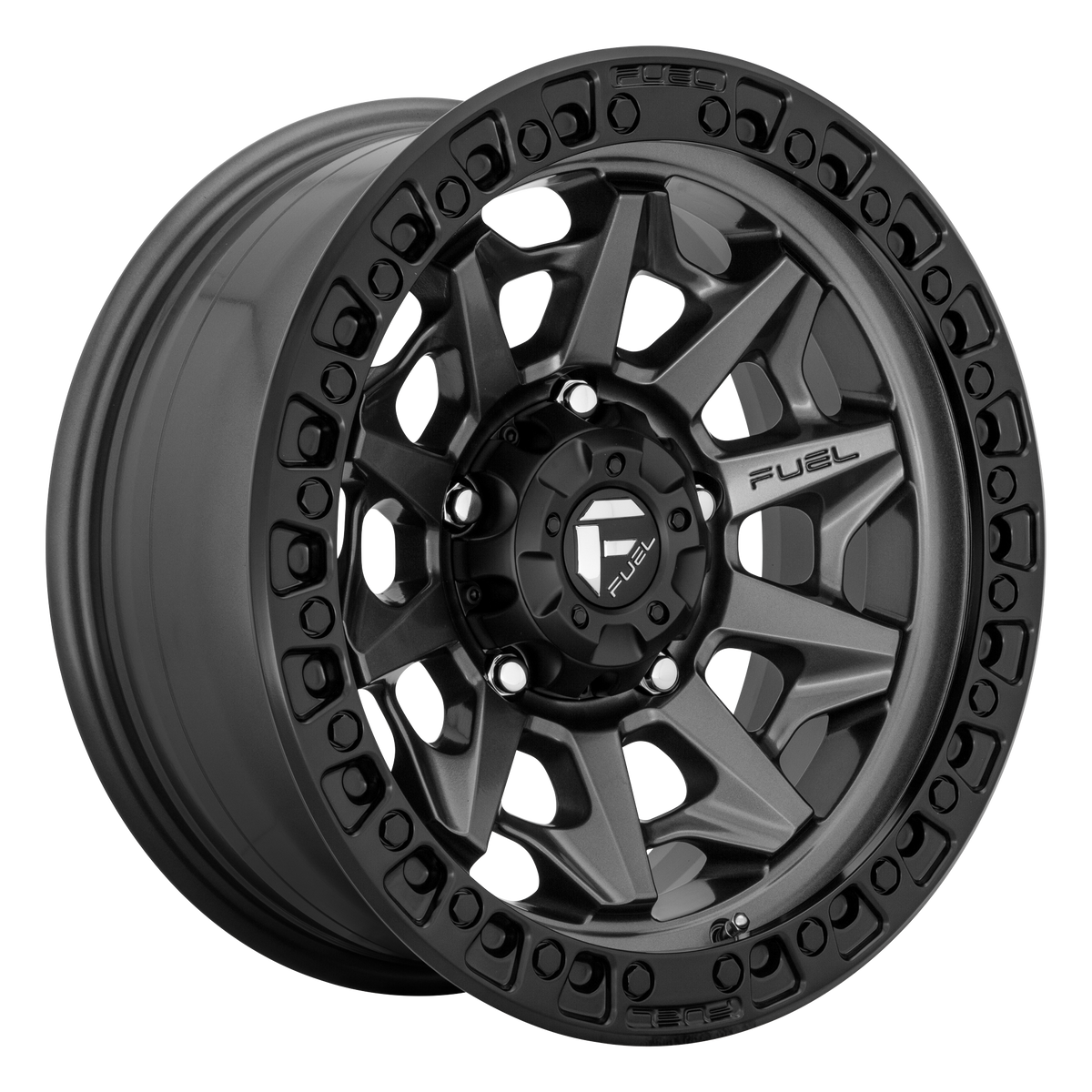 Fuel 1PC D716 COVERT MATTE GUNMETAL BLACK BEAD RING