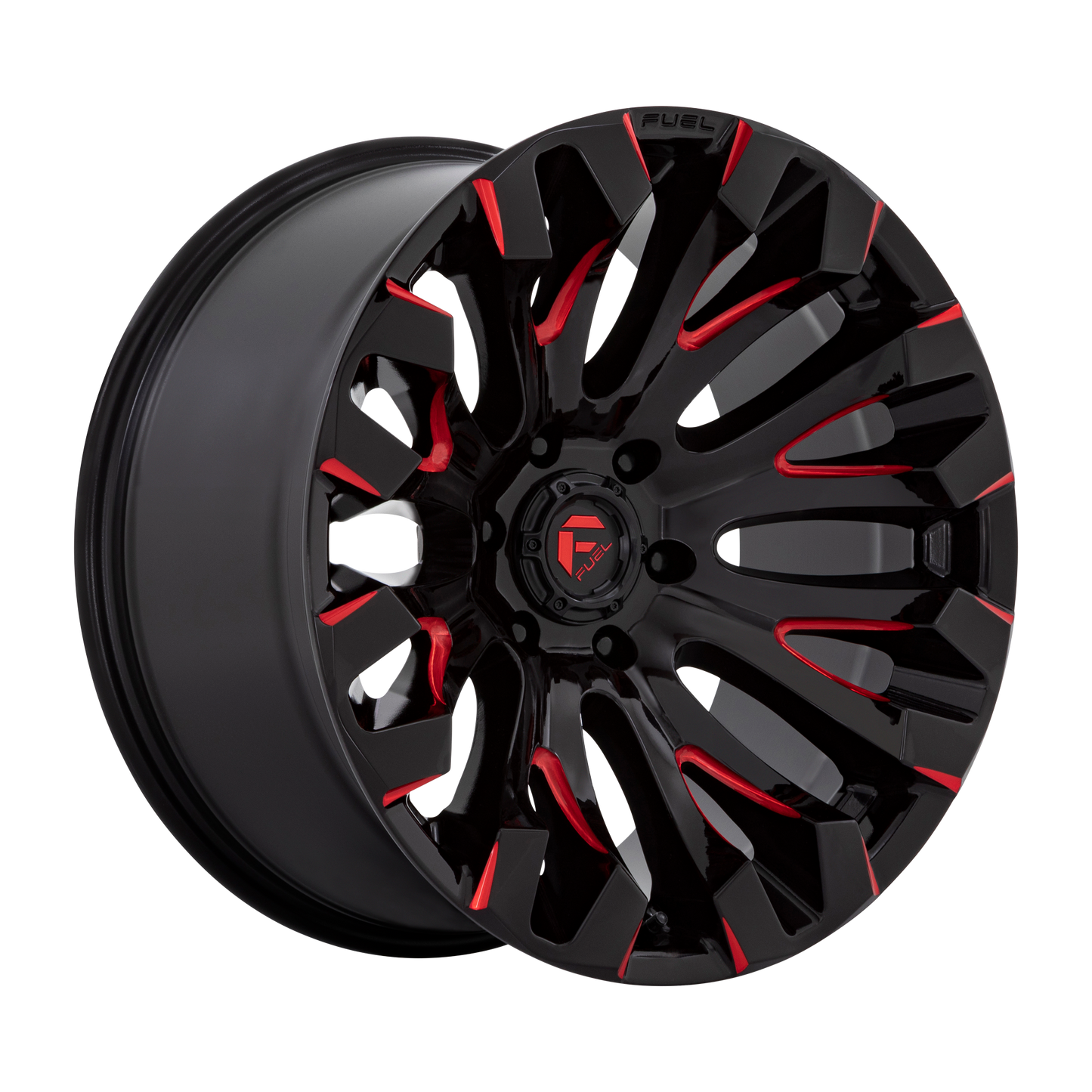 Fuel 1PC D829 QUAKE GLOSS BLACK MILLED W/ RED TINT