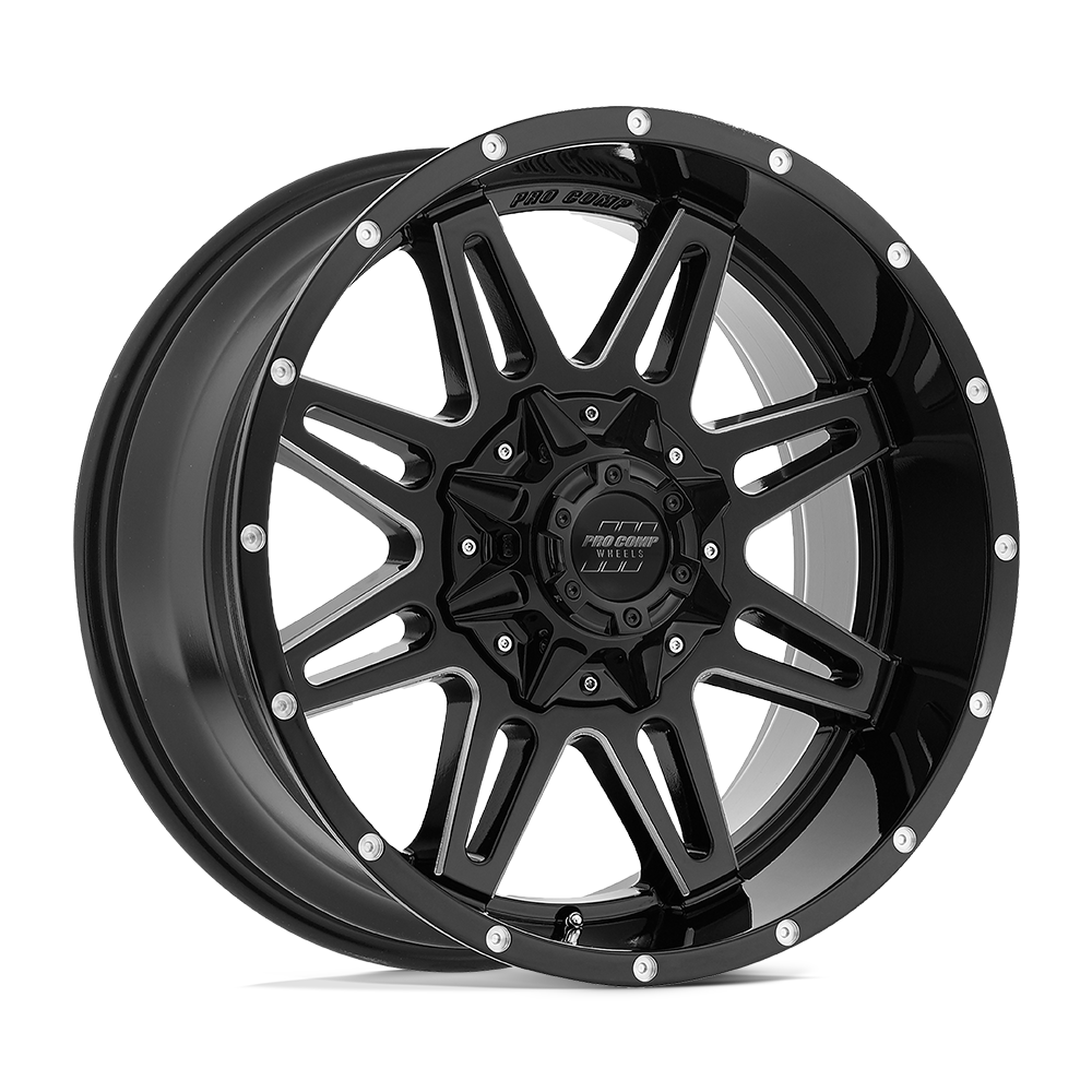 Pro Comp PA42 BLOCKADE GLOSS BLACK MILLED