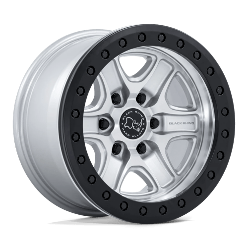 Black Rhino Hard Alloys BR200 ECHO TRAIL LOCK BEADLOCK HYPER SILVER W/ MACHINED FACE