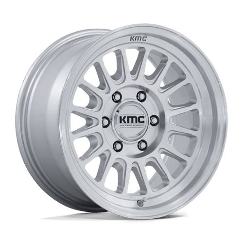 KMC KM733 IMPACT FFT GLOSS SILVER W/ MACHINED FACE