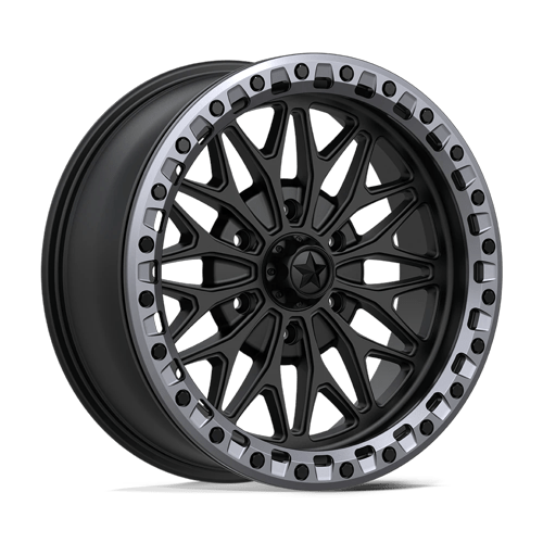 MSA Offroad Wheels MA53 BOLO UTV BEADLOCK MATTE BLACK W/ GLOSS GUNMETAL RING