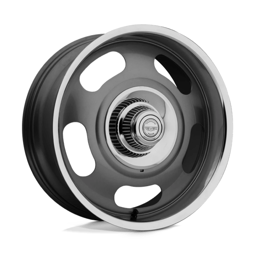 American Racing Vintage VN506 RALLY MAG GRAY CENTER W/ POLISHED LIP