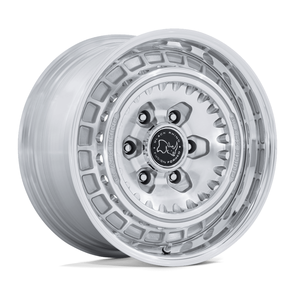 Black Rhino Hard Alloys BR601 BASTION GLOSS SILVER W/ MACHINED FACE POLISHED LIP