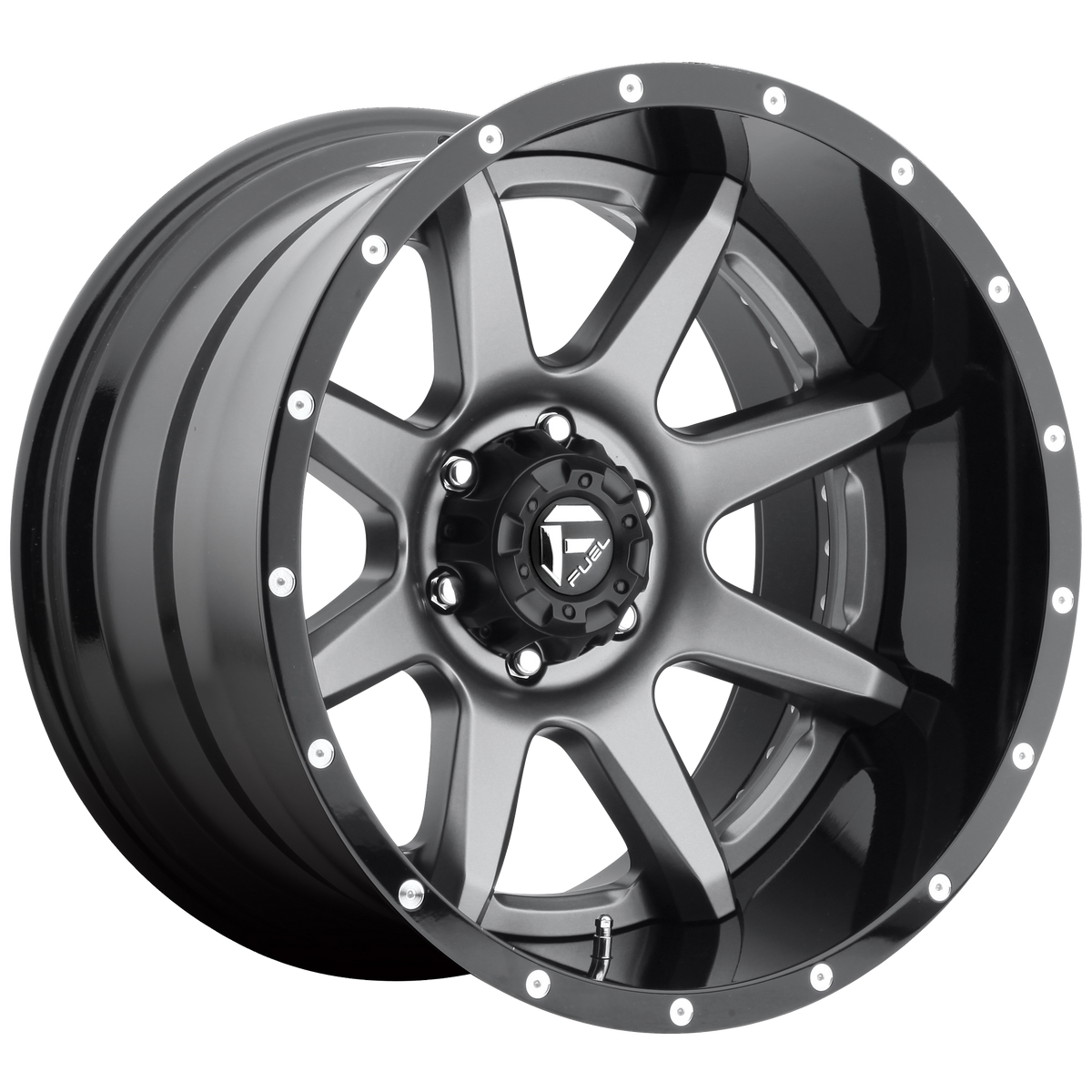 Fuel 1PC D238 RAMPAGE MATTE GUNMETAL BLACK LIP