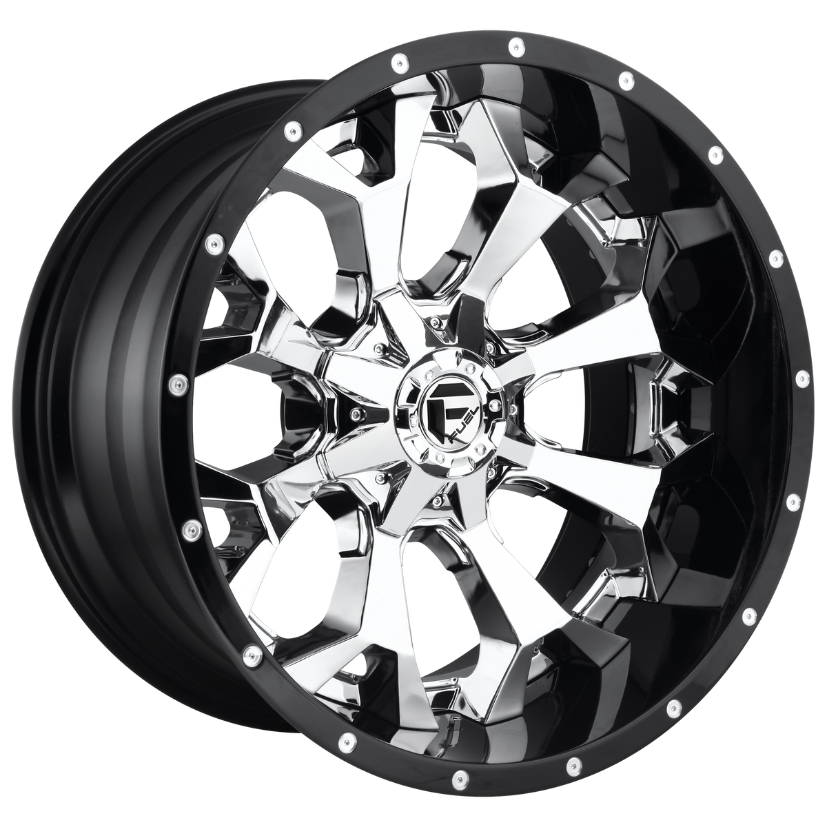 Fuel 1PC D246 ASSAULT CHROME W/ GLOSS BLACK LIP