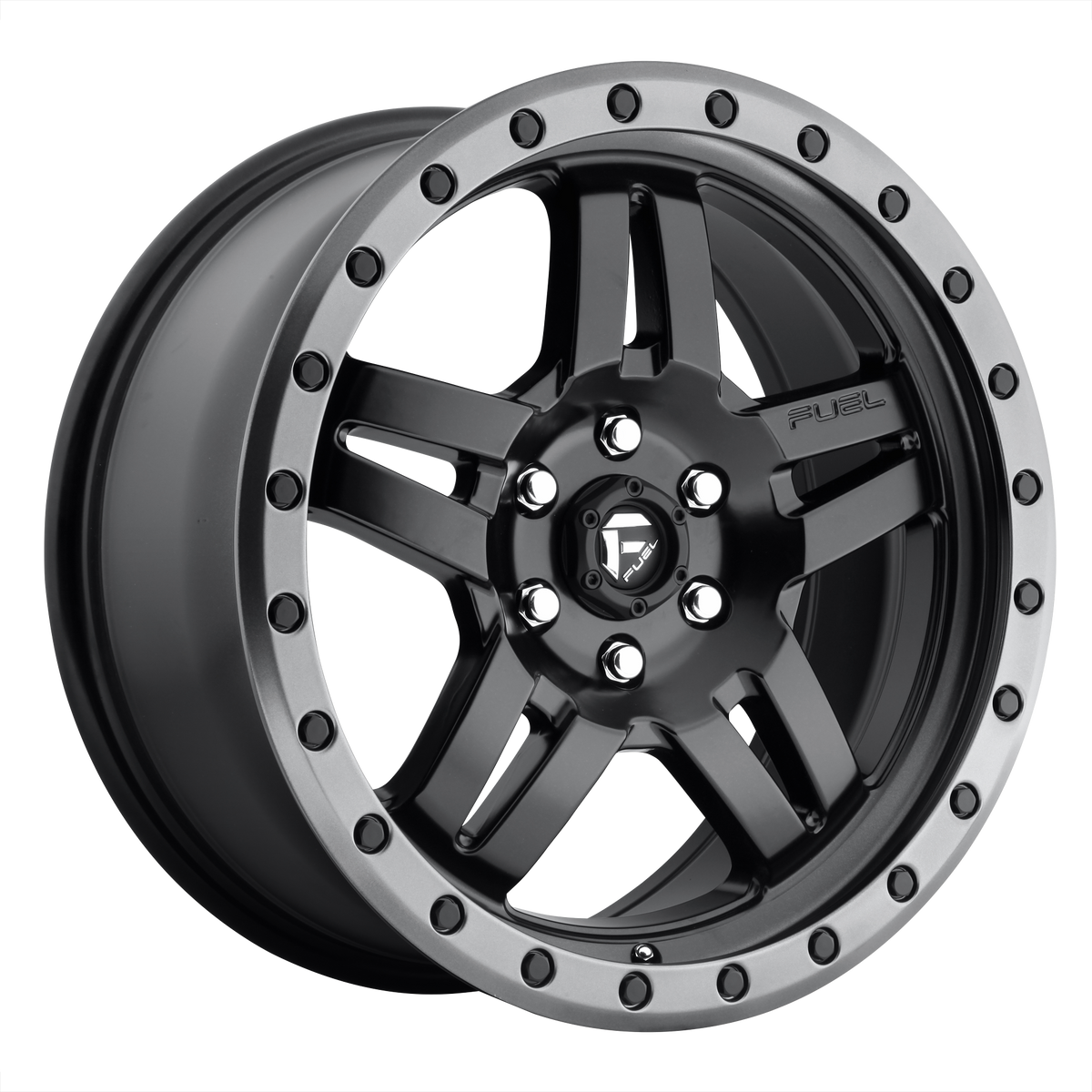 Fuel 1PC D557 ANZA MATTE BLACK GUNMETAL RING