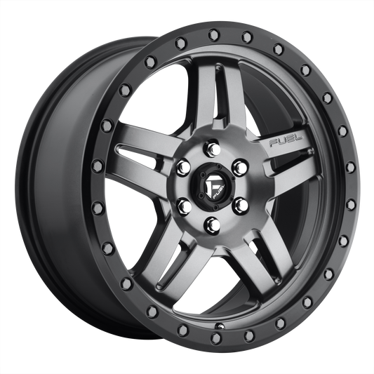Fuel 1PC D558 ANZA MATTE GUNMETAL BLACK BEAD RING