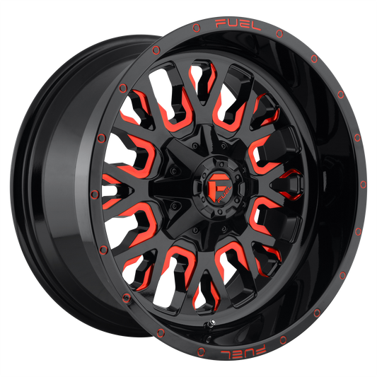 Fuel 1PC D612 STROKE GLOSS BLACK W/ RED TINT