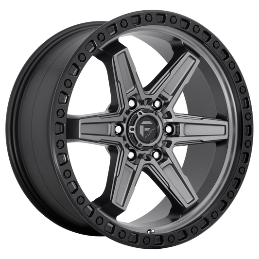 Fuel 1PC D698 KICKER MATTE GUNMETAL BLACK BEAD RING