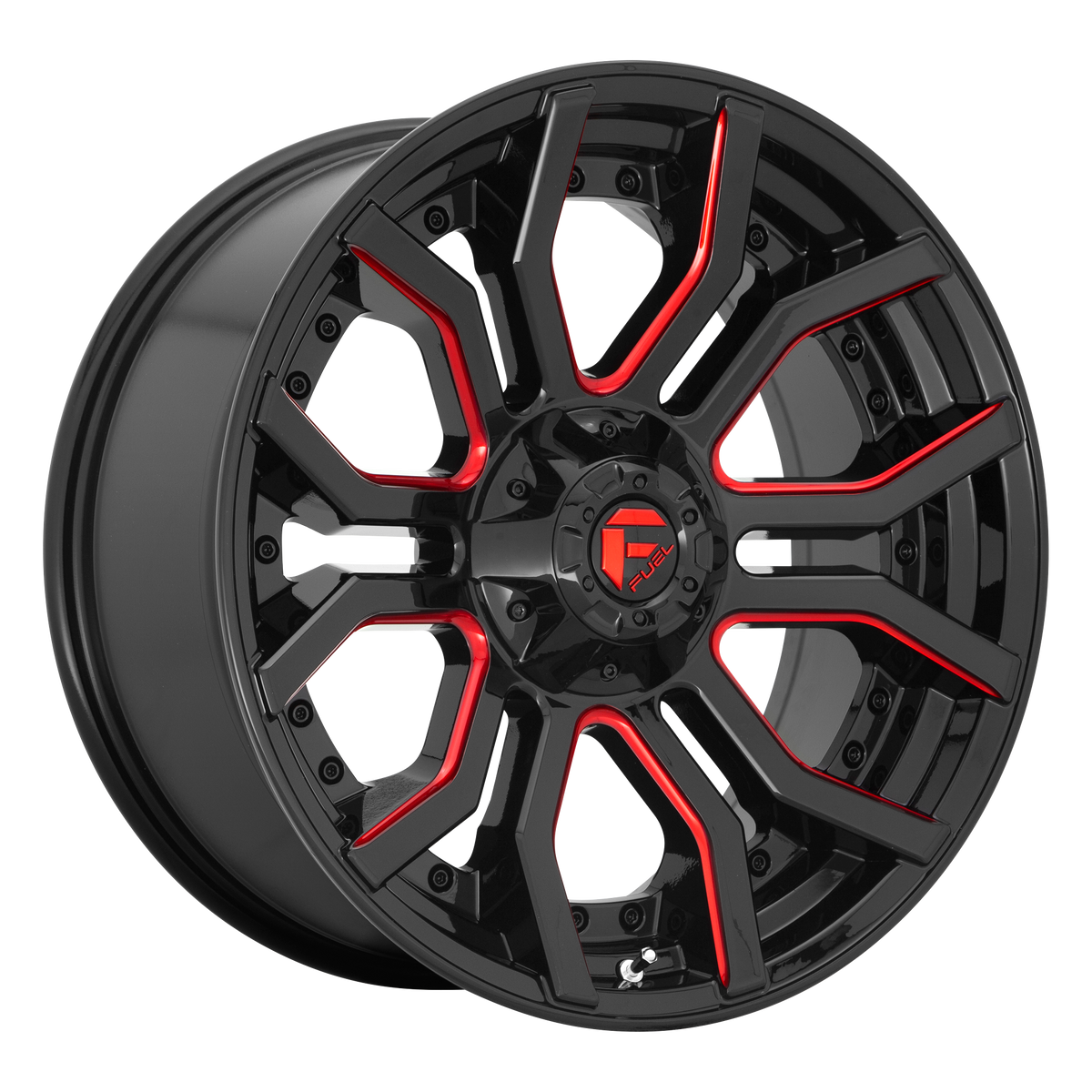 Fuel 1PC D712 RAGE GLOSS BLACK W/ RED TINT
