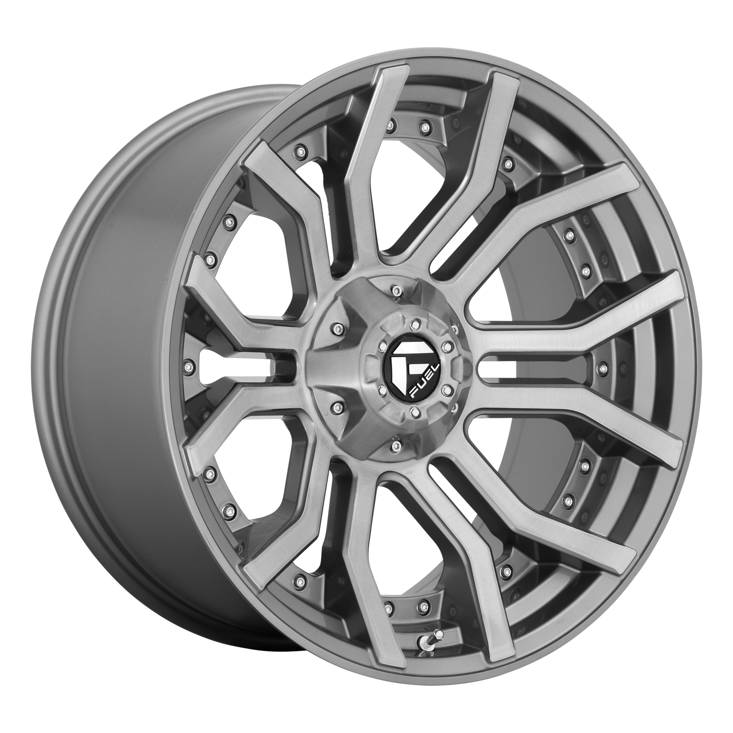 Fuel 1PC D713 RAGE PLATINUM BRUSHED GUNMETAL