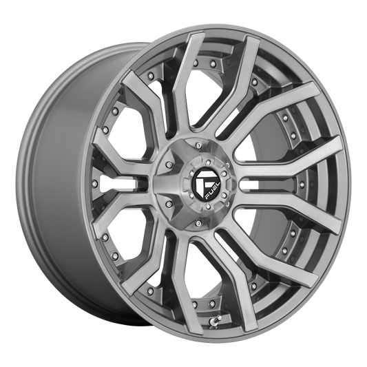 Fuel 1PC D713 RAGE PLATINUM BRUSHED GUNMETAL