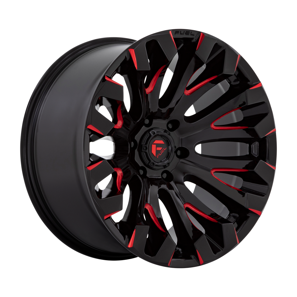 Fuel 1PC D829 QUAKE GLOSS BLACK MILLED W/ RED TINT