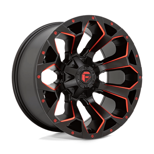 Fuel 1PC D787 ASSAULT MATTE BLACK RED MILLED