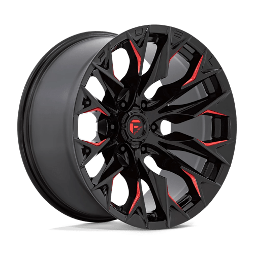 Fuel 1PC D823 FLAME GLOSS BLACK MILLED W/ CANDY RED