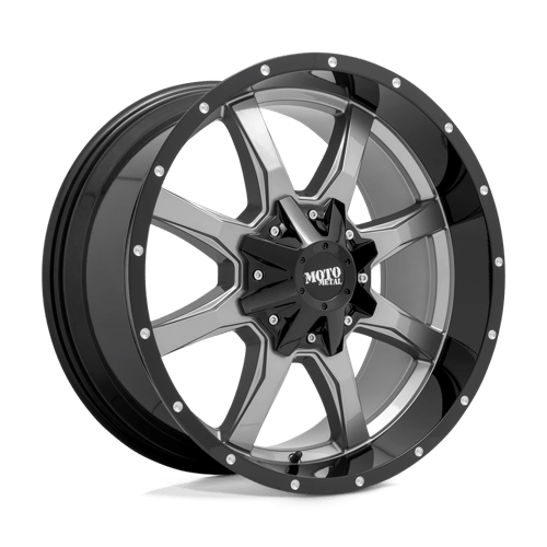 Moto Metal MO970 GLOSS GRAY CENTER W/ GLOSS BLACK LIP