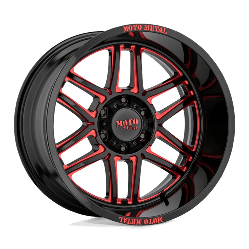 Moto Metal MO992 FOLSOM GLOSS BLACK MILLED W/ RED TINT