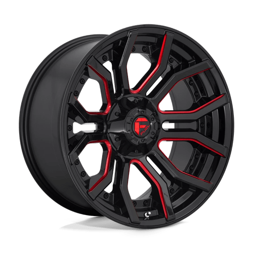 Fuel 1PC D712 RAGE GLOSS BLACK RED TINTED CLEAR