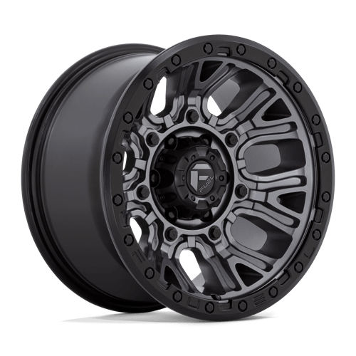 Fuel 1PC D825 TRACTION MATTE GUNMETAL W/ BLACK RING