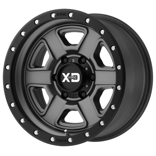 XD XD133 FUSION OFF-ROAD SATIN GRAY W/ S-BLK LIP