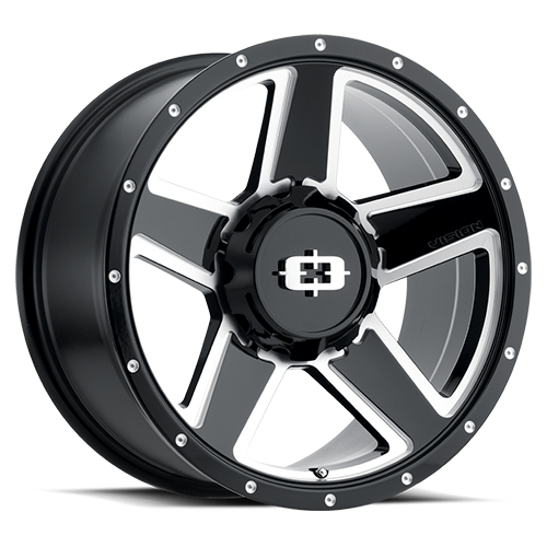 Vision 390 EMPIRE Gloss Black Milled Spoke